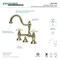 Kingston Brass KS3918PX Restoration Bathroom Bridge Faucet, Brushed Nickel KS3918PX - alternate 6